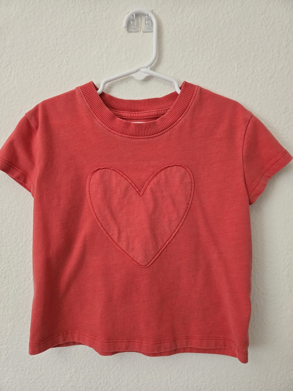 Cat & Jack Girls Short Sleeve Lavender And Heart  Graphic Tshirt Size Xs(4/5)